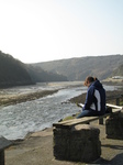 SX17726 Jenni reading at Solva Harbour.jpg